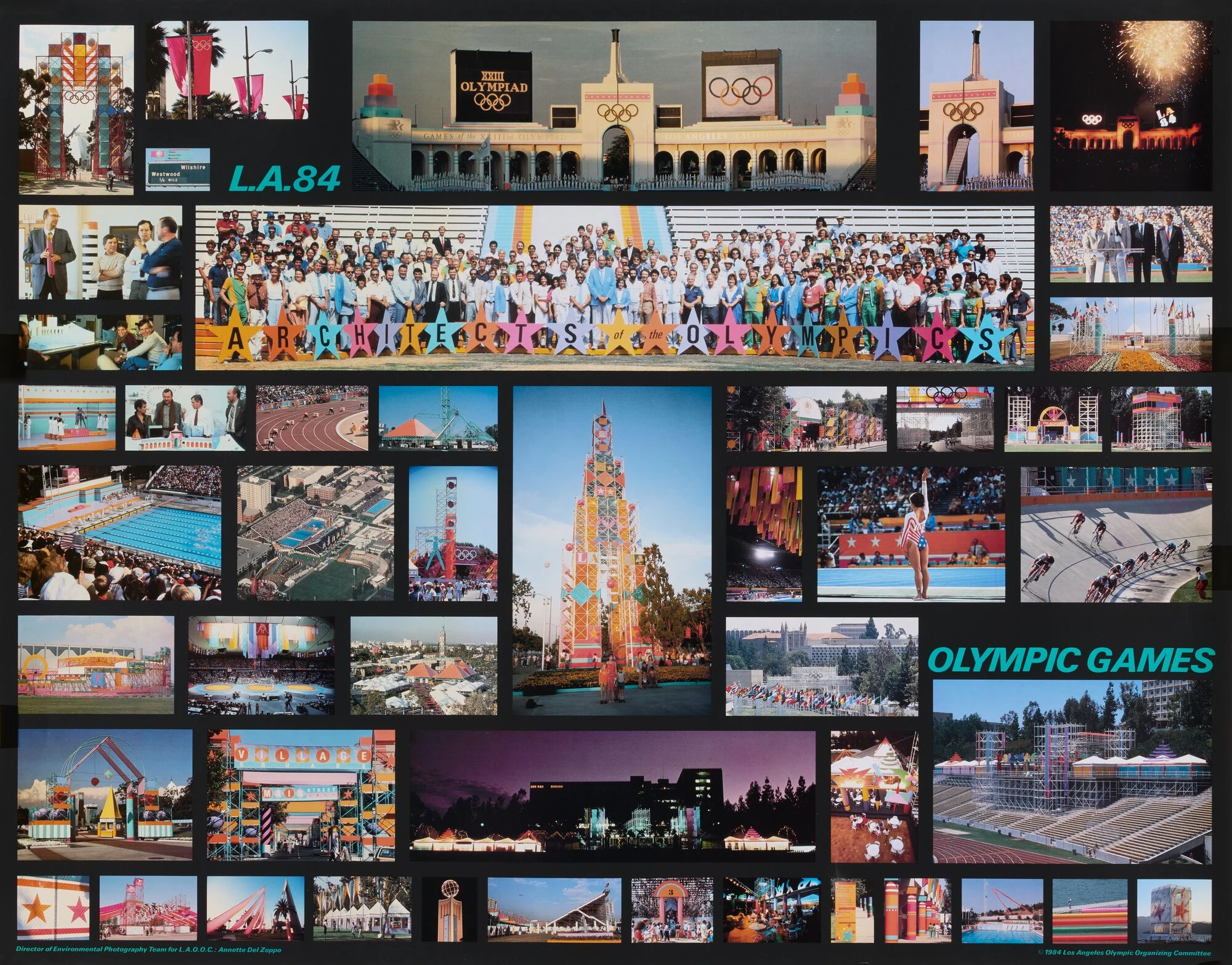 Poster designed by Annette Del Zoppo for the 1984 Los Angeles Olympic Organizing Committee.
