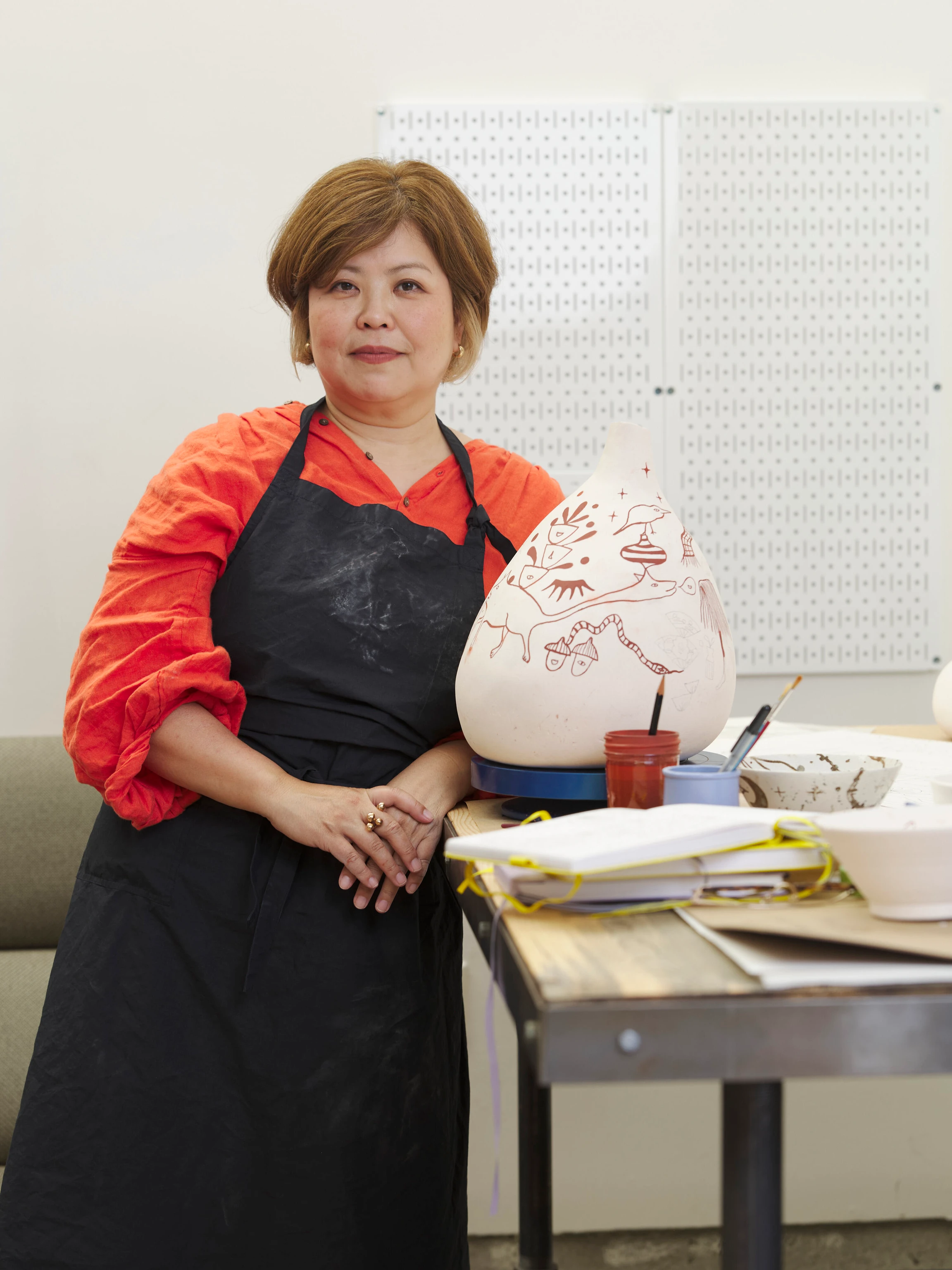 Painter and sculptor, Masako Miki.