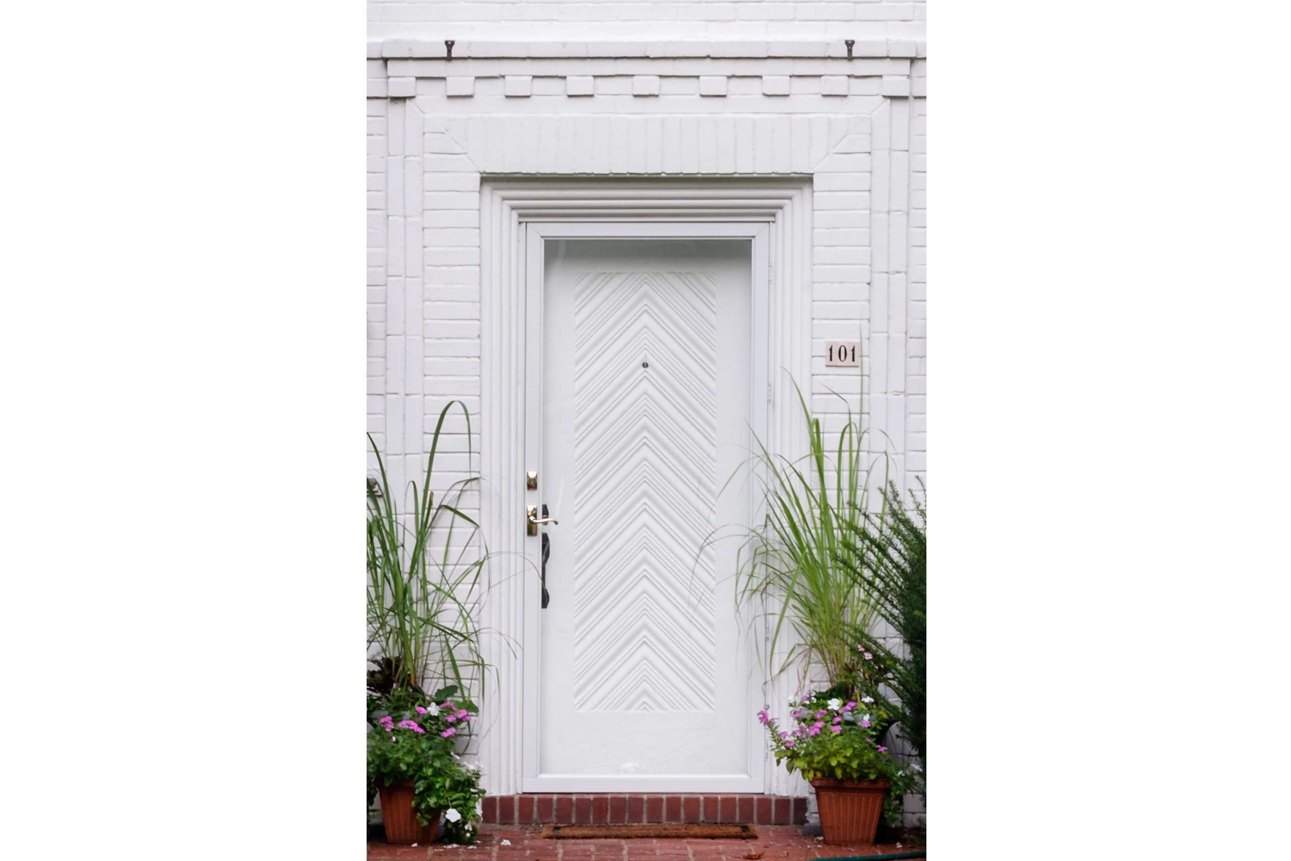 Front door detail of the Dean House designed by Charles Eames in 1936.