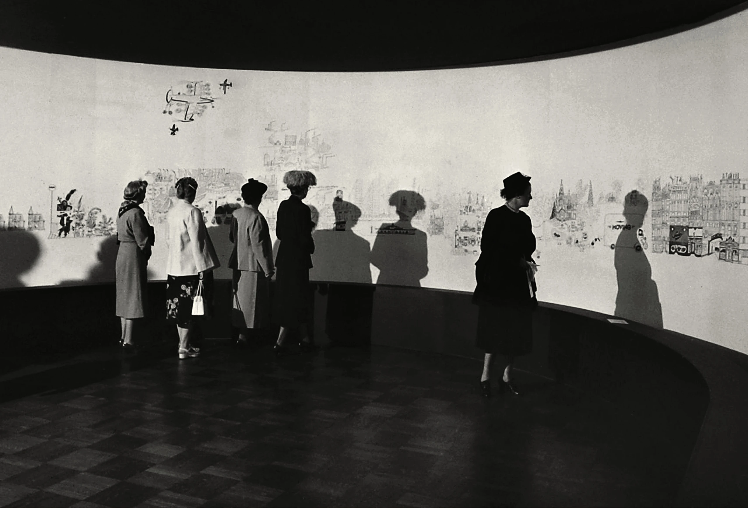 24 Saul Steinberg drawings were made into a mural of Detroit. Wallace Kirkland / The LIFE Picture Collection / Shutterstock.