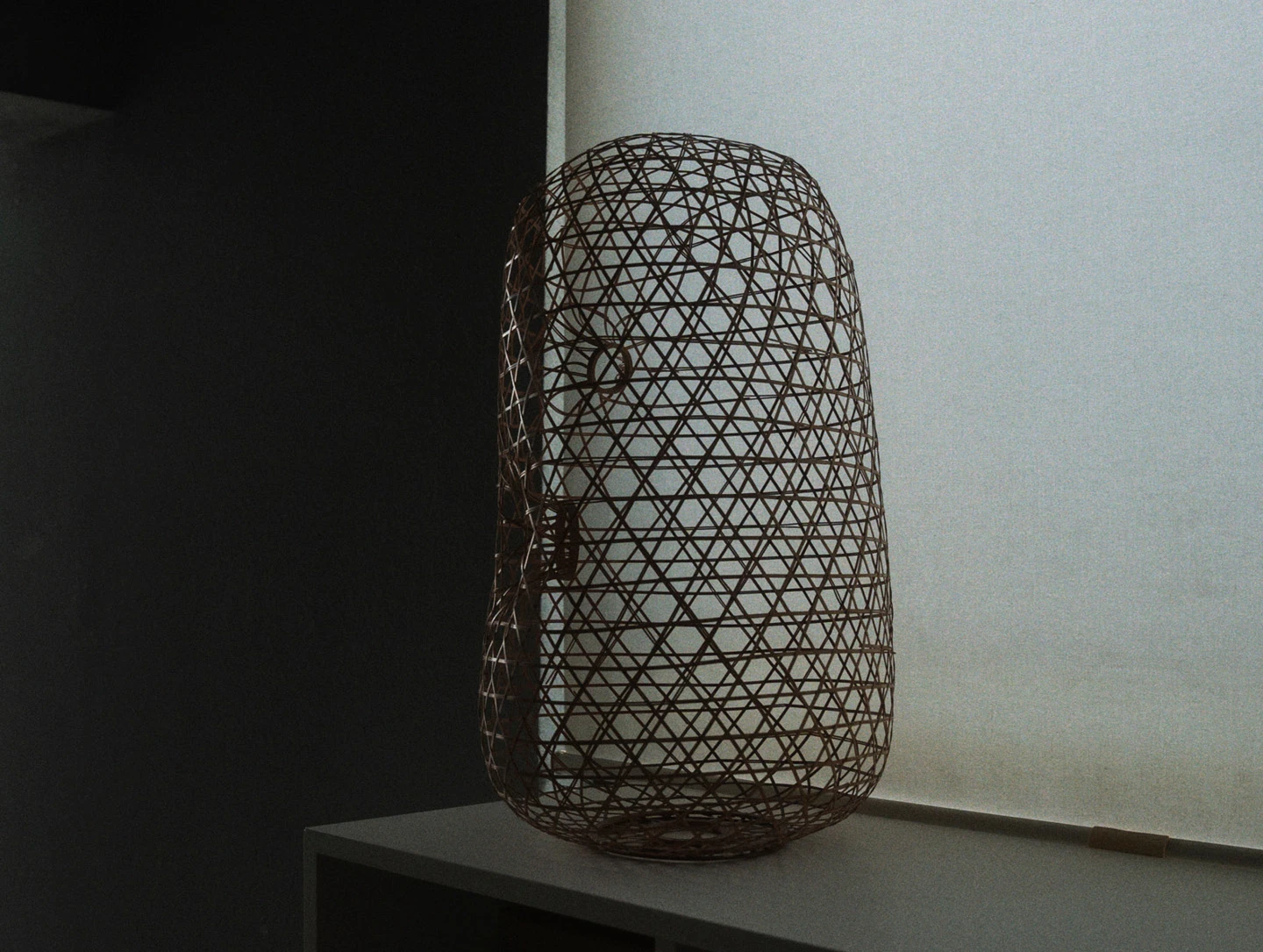 Detail of a wire structure at the office of Shigeru Ban Architects.