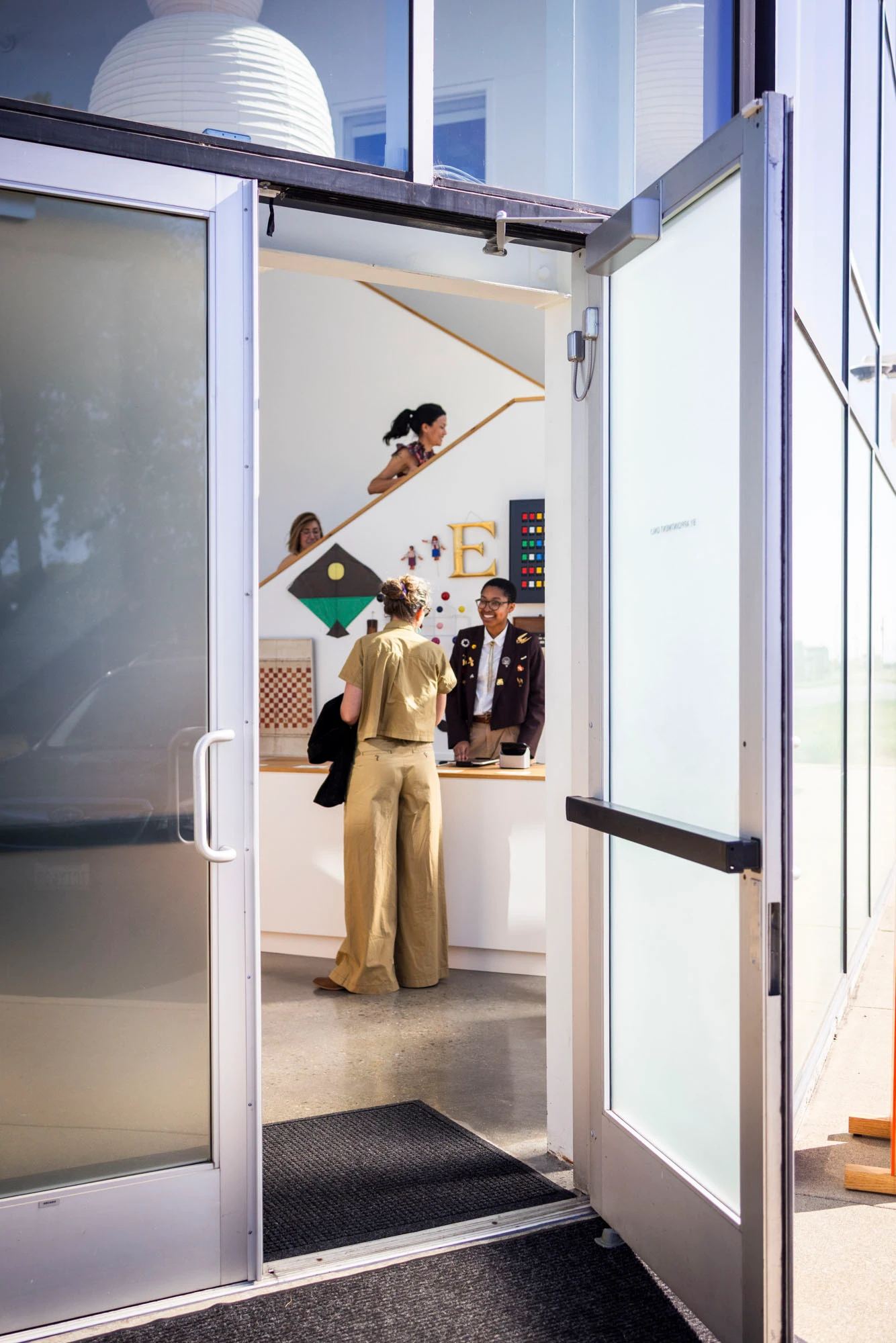 The entrance to the Eames Institute offices in Richmond, CA