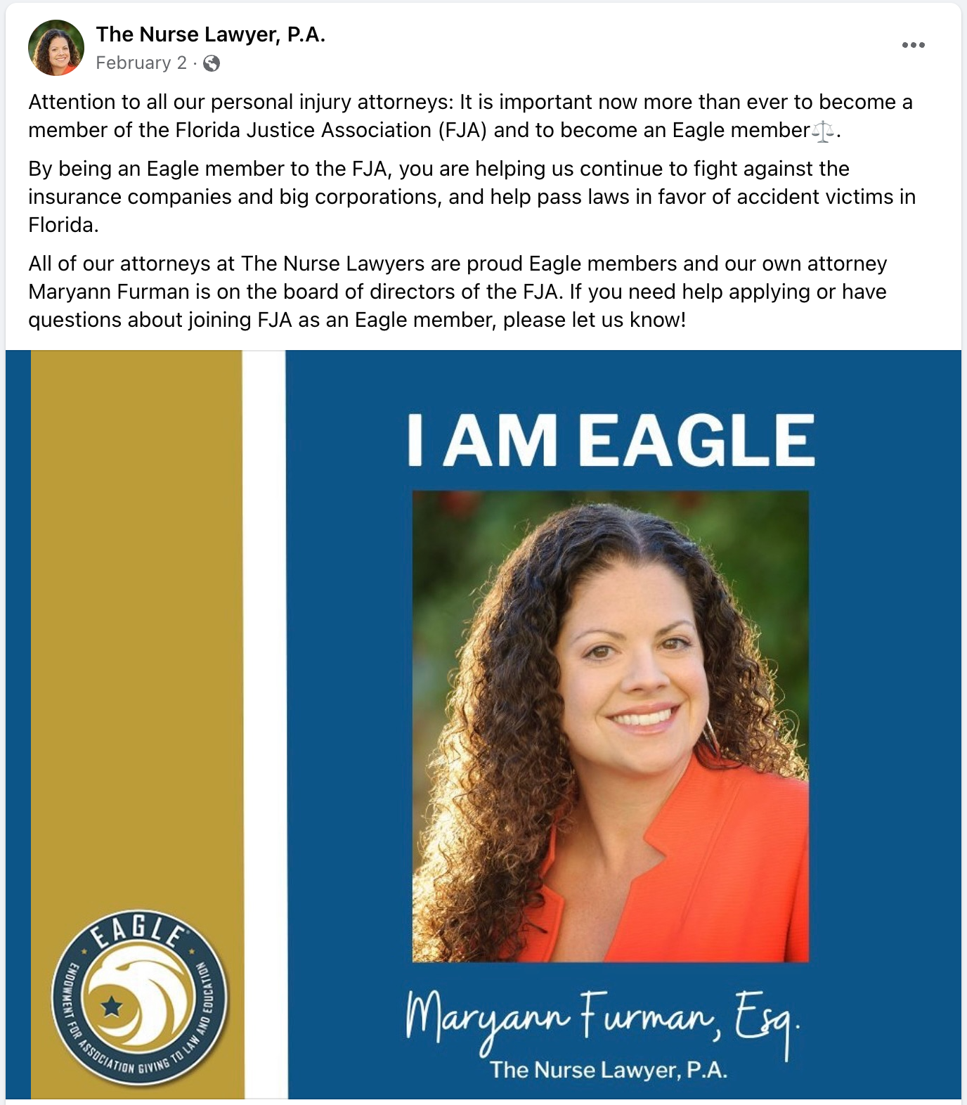 Image Become an FJA Eagle Member Today