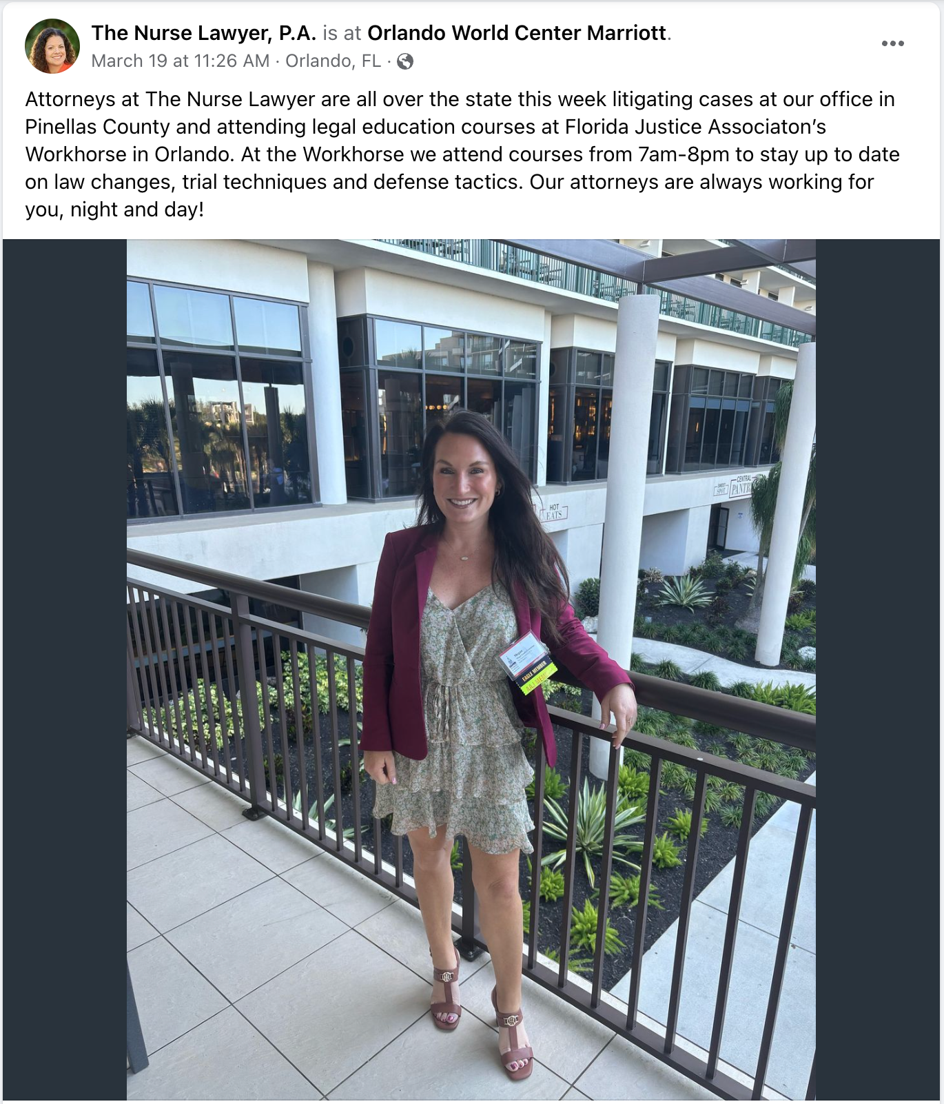 Image The Nurse Lawyer, P.A. is at Orlando World Center Marriott