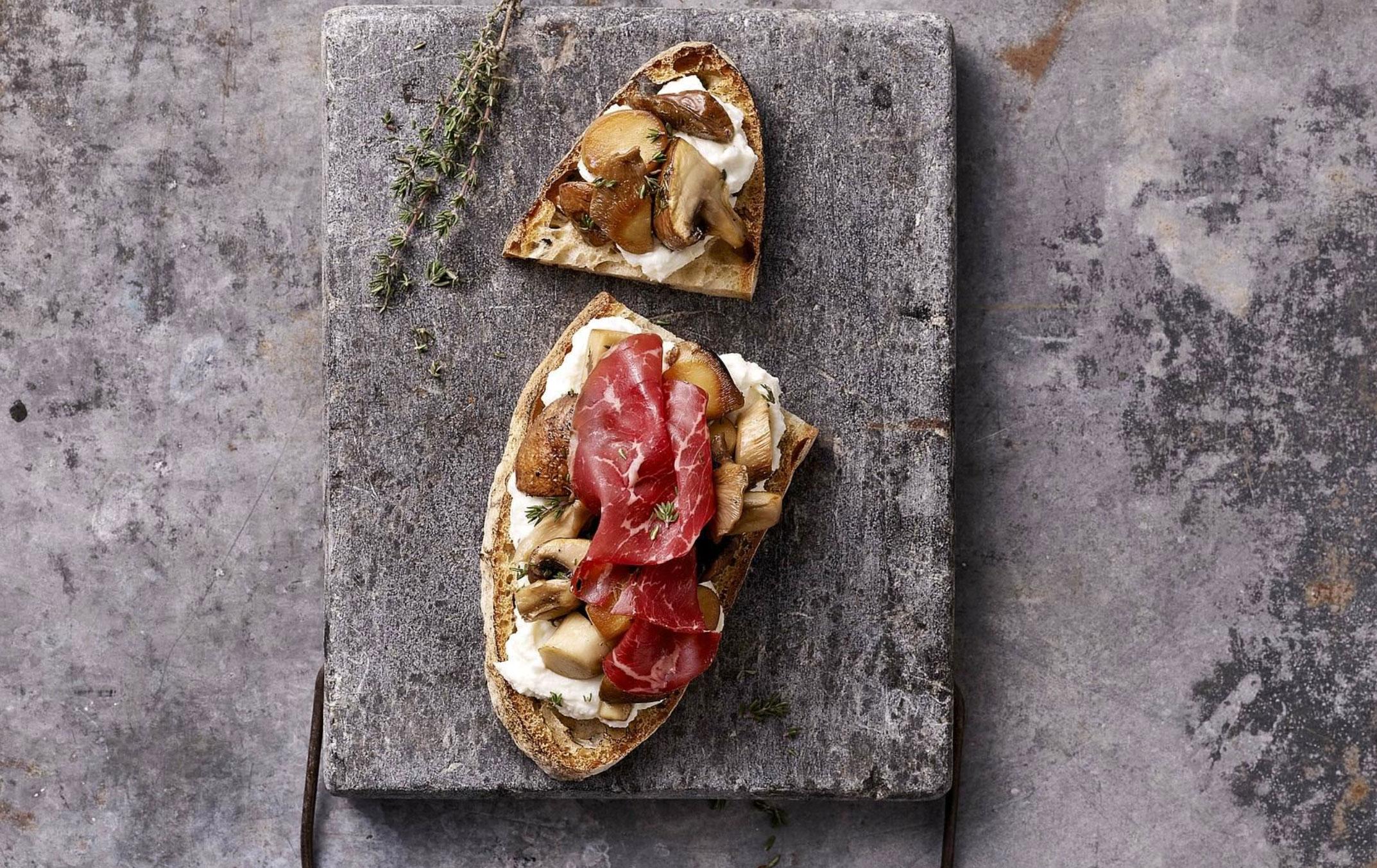 Foto des Rezepts Dinkel-Bruscetta mit Pilzen