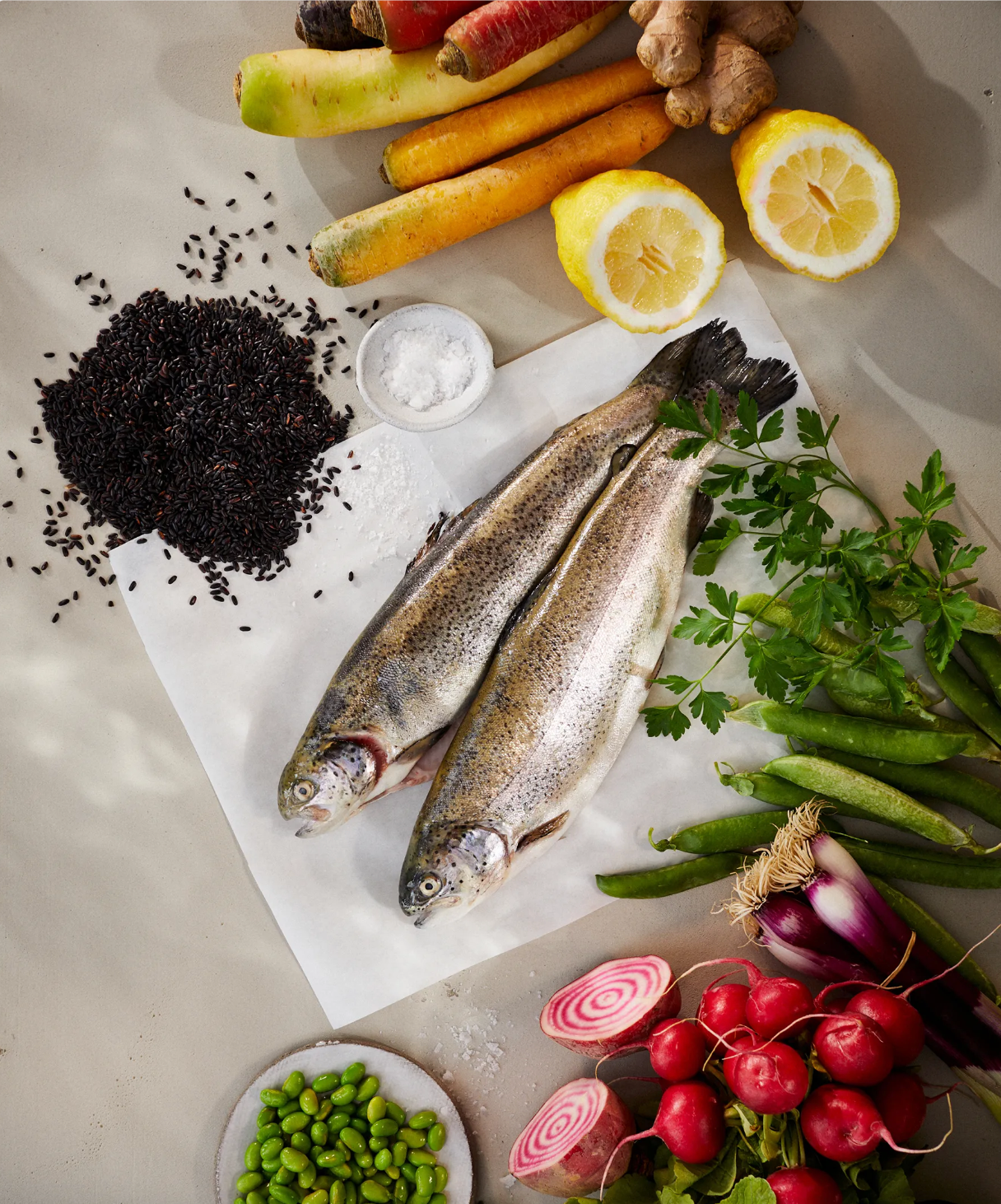 Foto des Rezepts Regenbogenforelle mit Poké-Schale