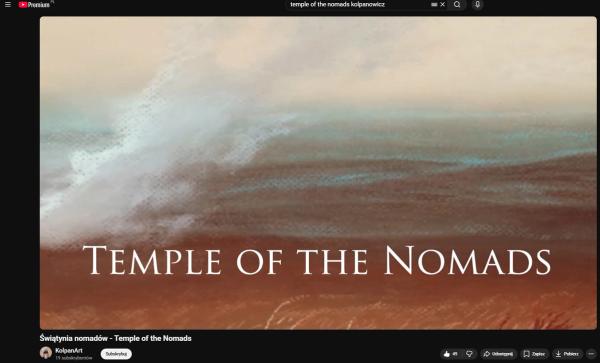 Temple of the Nomads — premiera na YouTube