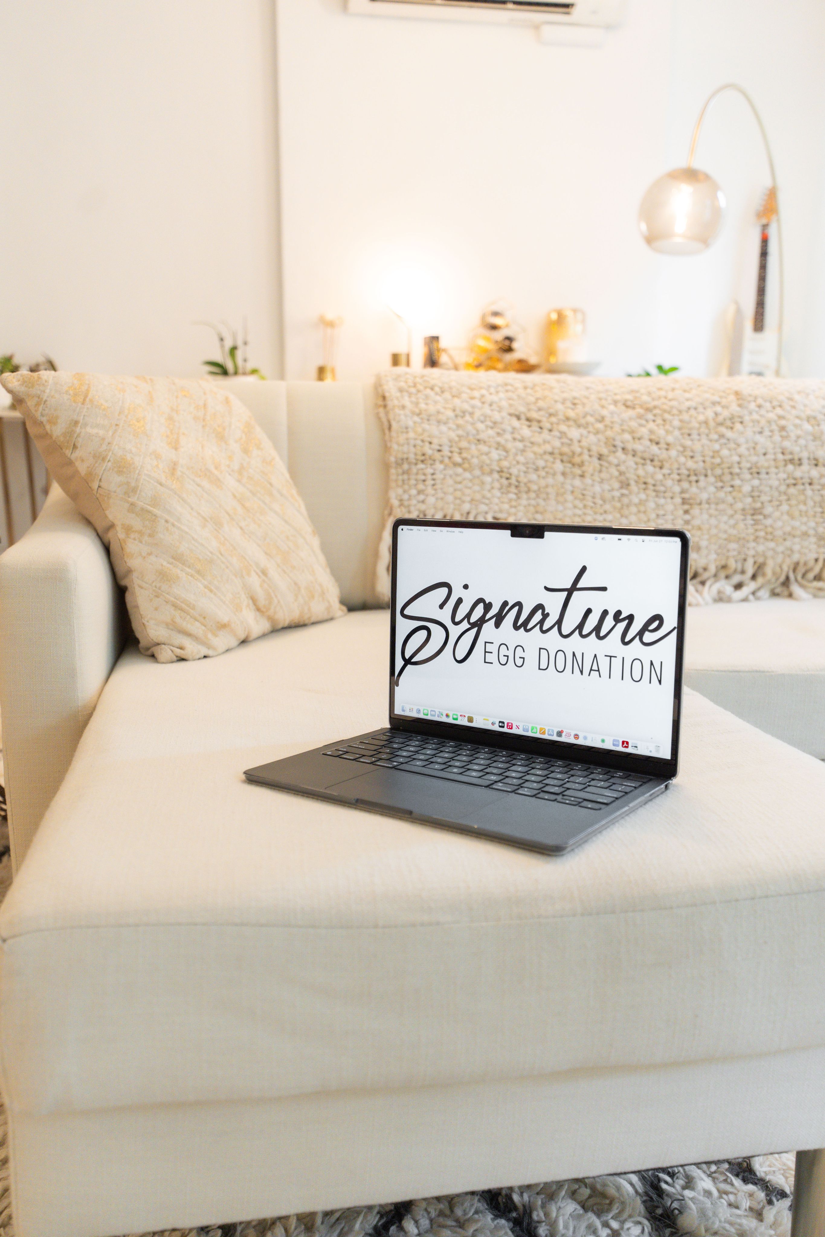 Signature Donors website on a laptop