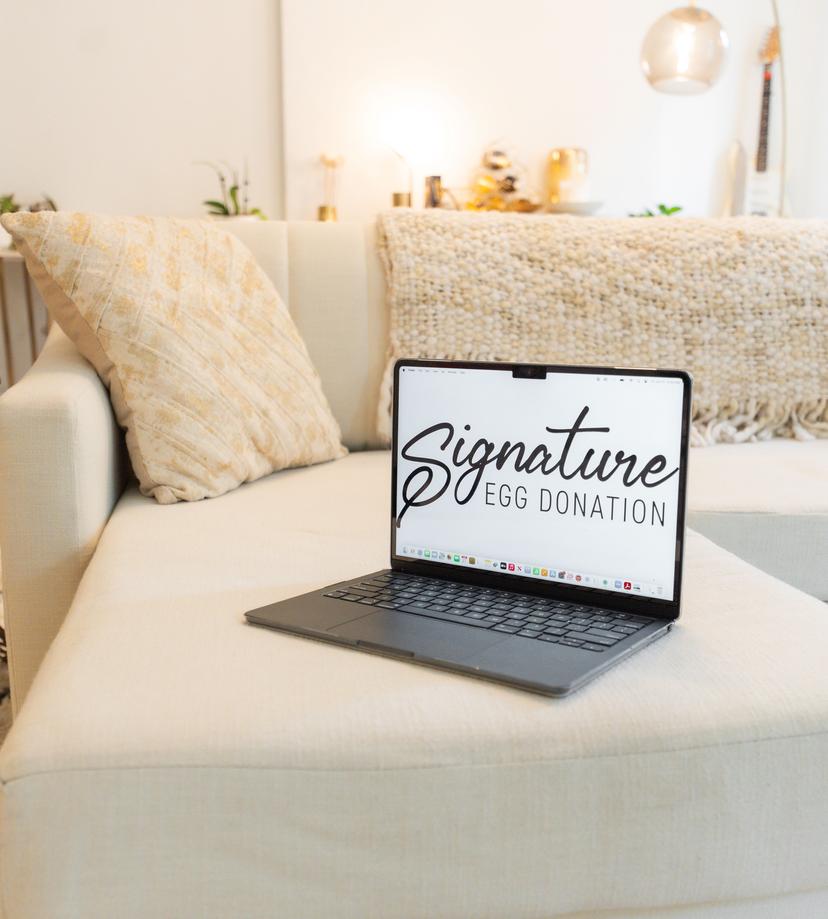 Signature Donors website on a laptop