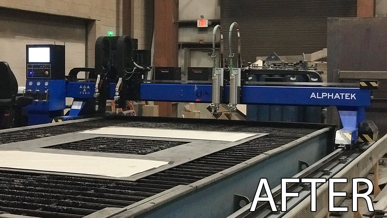 Cutting machine after retrofit