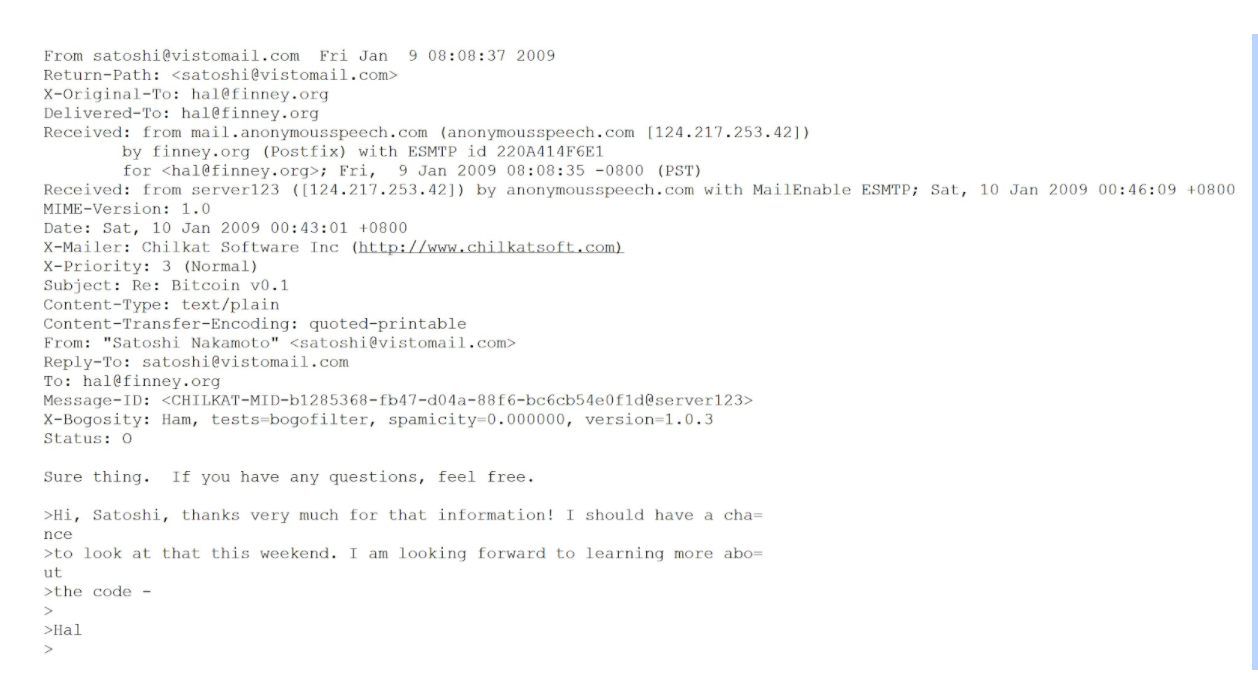 Previously Unpublished Emails of Satoshi Nakamoto Present a New Puzzle