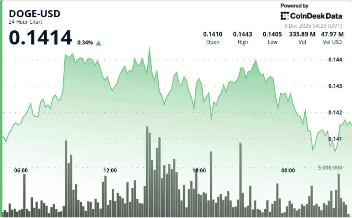 DOGE 최신 뉴스: 도지코인, 네트워크 활동 3개월 최고치 경신 속 $0.14 지지선 유지