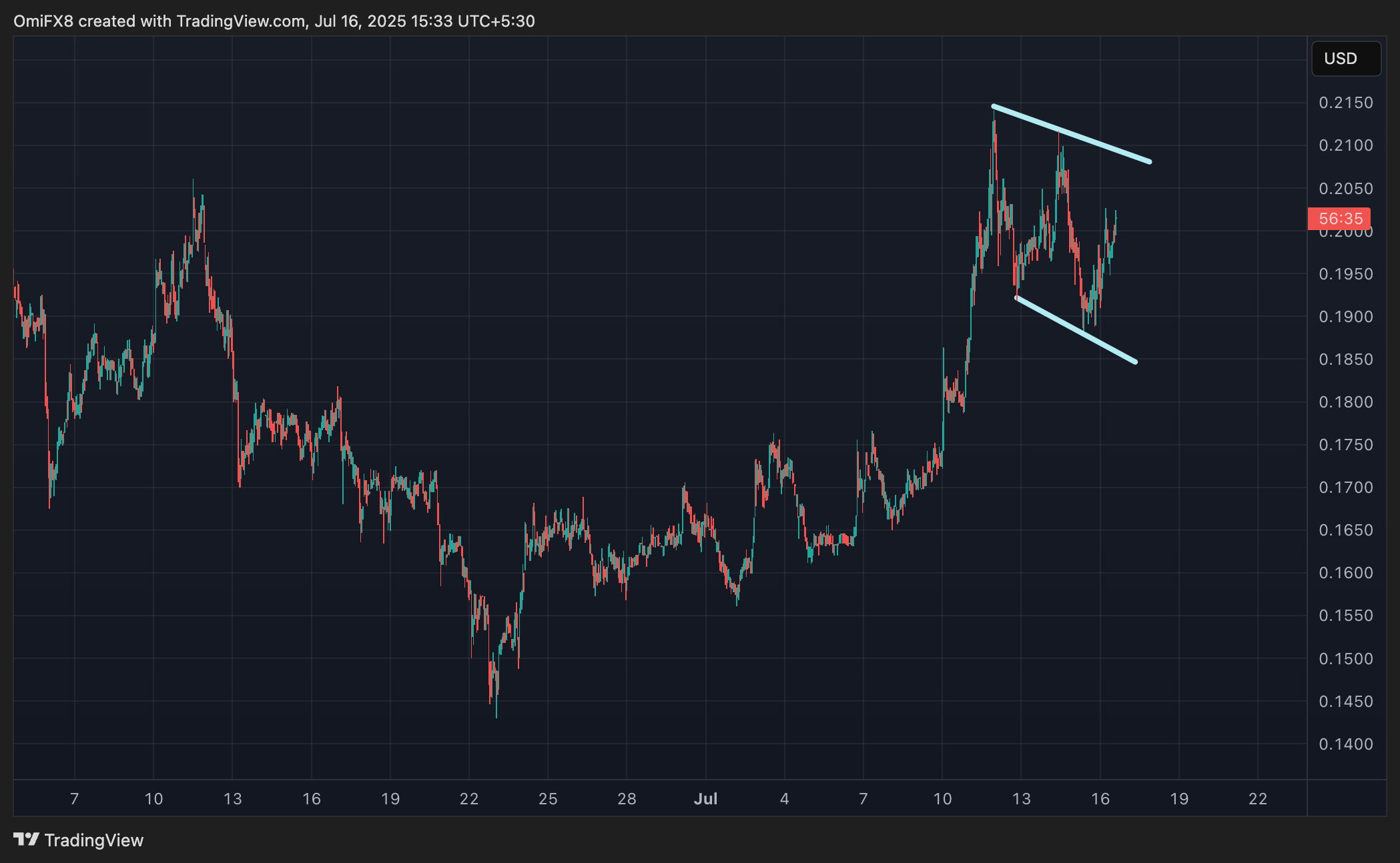 DOGE's price chart. (TradingView) DOGE's price chart. (TradingView)