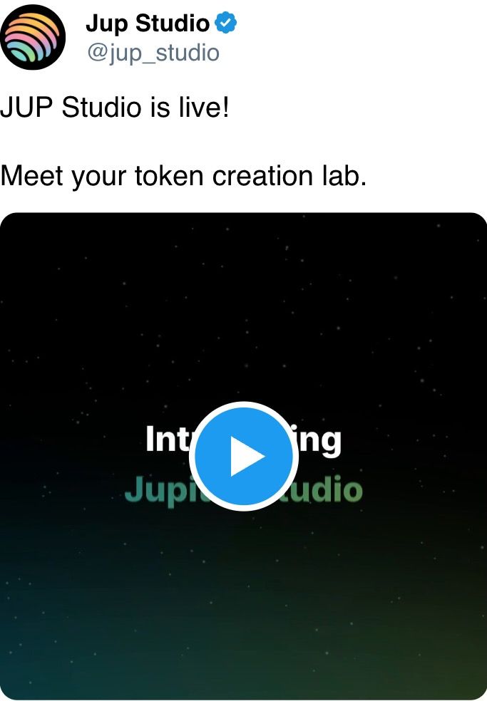 JUP Studio is live! JUP Studio is live!