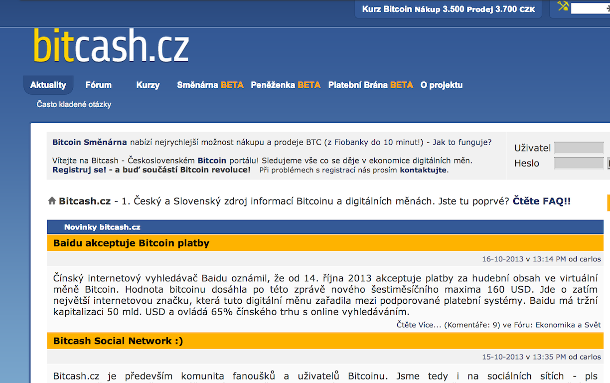 Bitcash.cz | CoinDesk