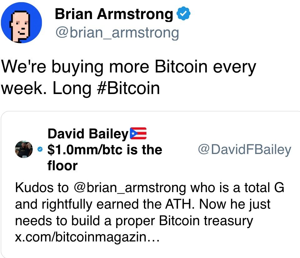 Coinbase buying BTC