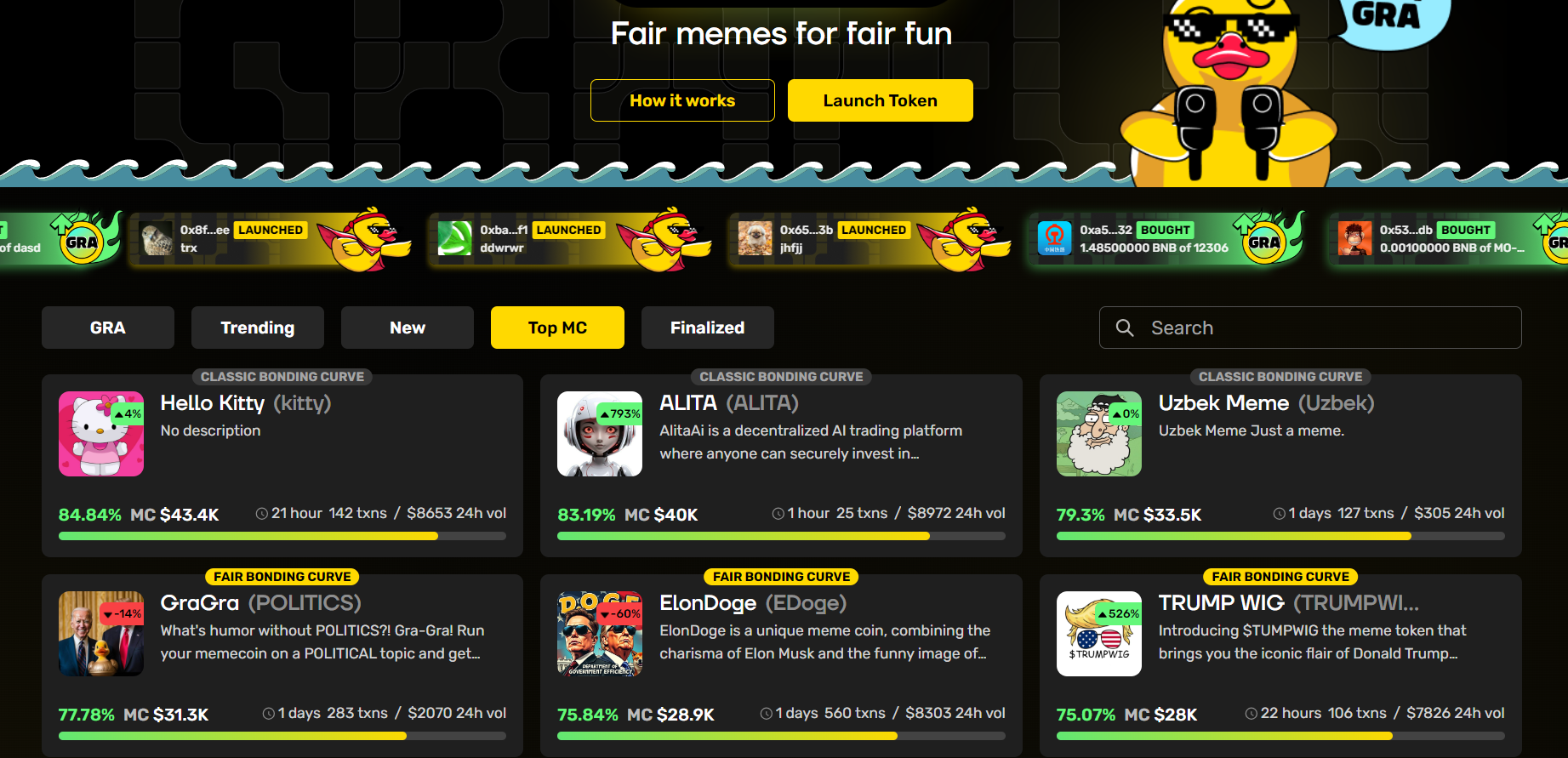 Memecoin Launchpad GraFun Crosses $250M in Volume on BNB Chain Release