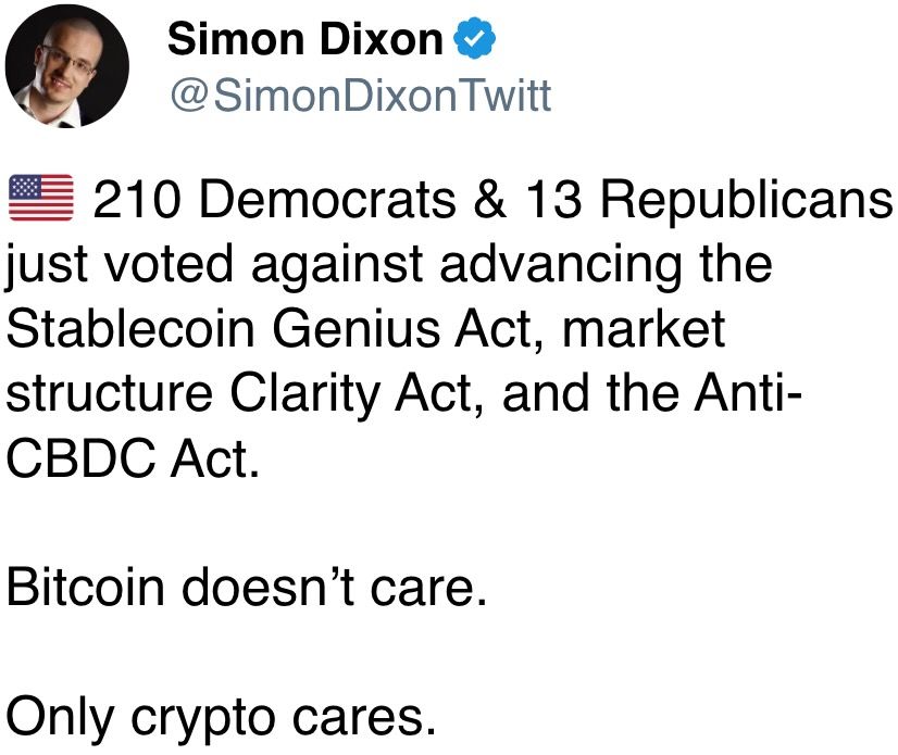 Bitcoin doesn’t care. Bitcoin doesn’t care.