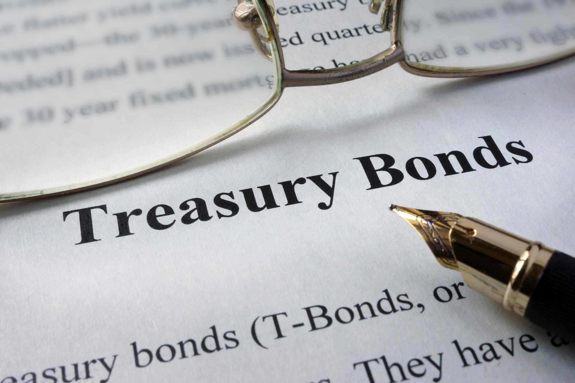 Conceptual image of treasury bonds.
