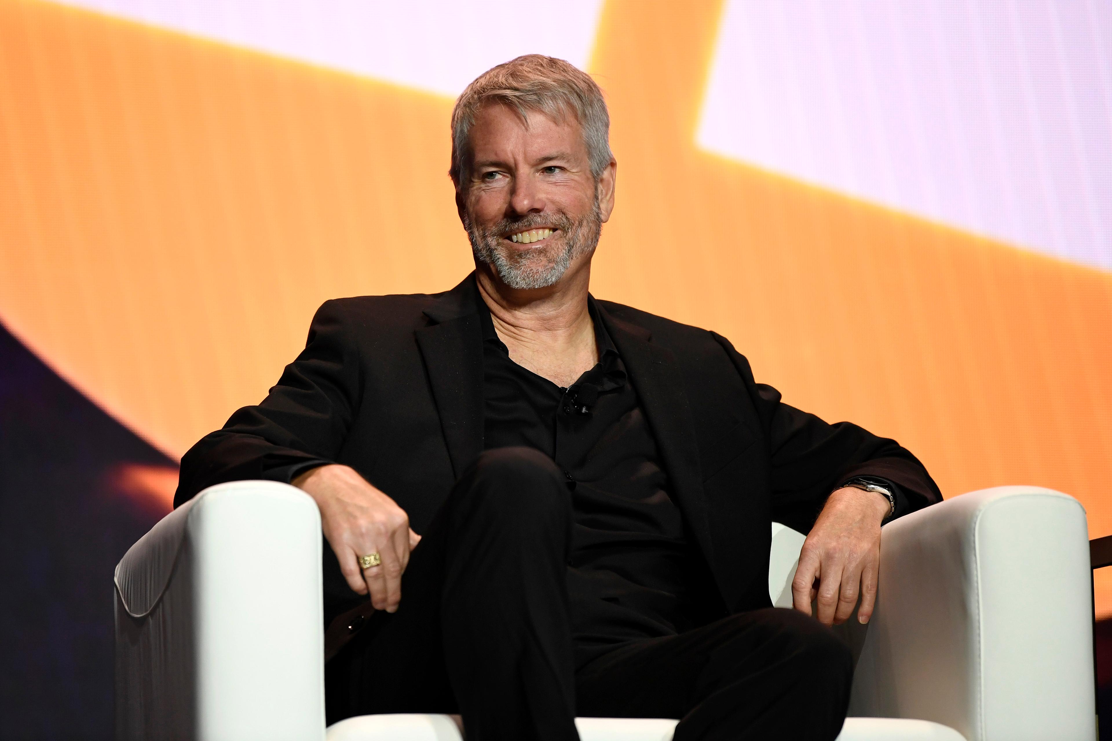 Michael Saylor of Strategy speaking at Bitcoin Conference 2023