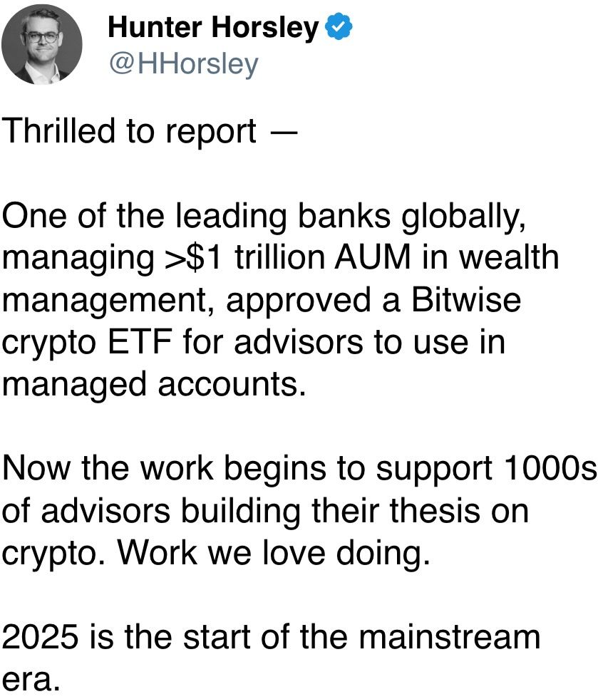 2025 is the commencement of the mainstream era. 2025 is the commencement of the mainstream era.