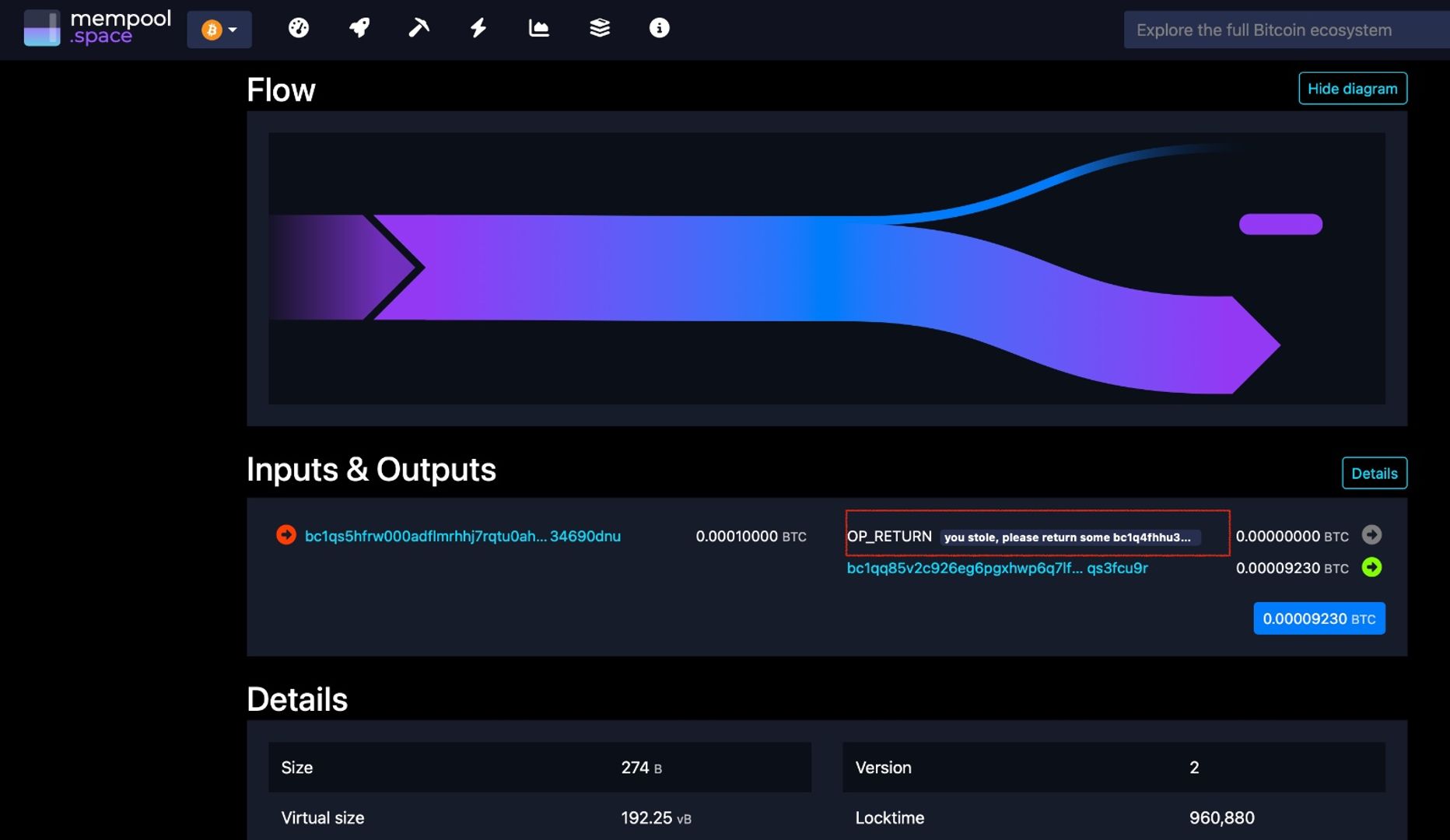 Stolen Bitcoin Wallet Turns Into a Chaotic Message Board