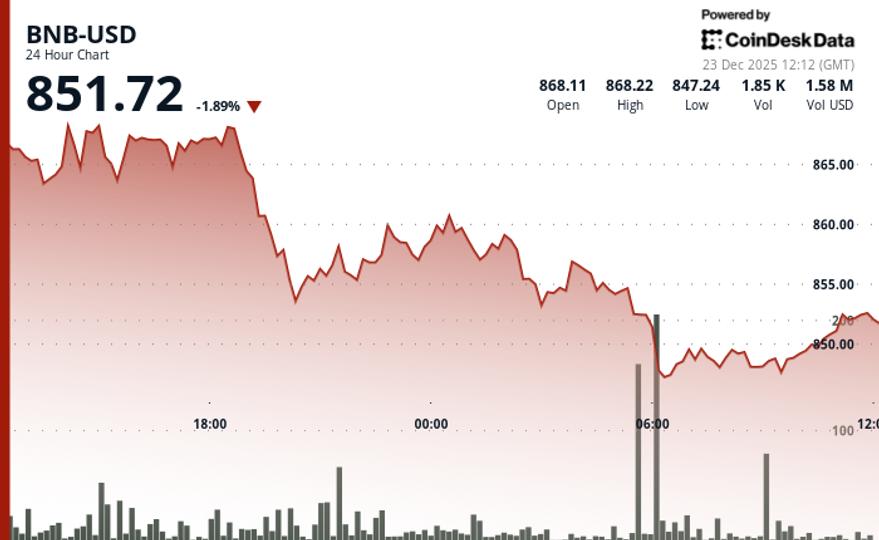 BNB price drops back to the 0 level BNB price drops back to the 0 level