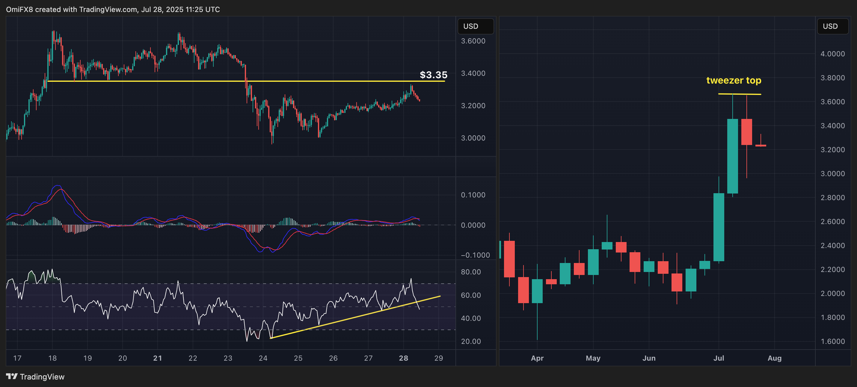 XRP's hourly and play charts. (TradingView) XRP's hourly and play charts. (TradingView)
