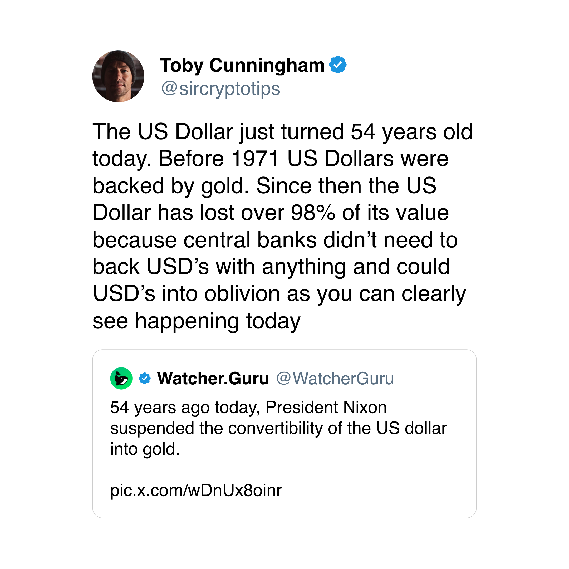 (Toby Cunningham/X) (Toby Cunningham/X)