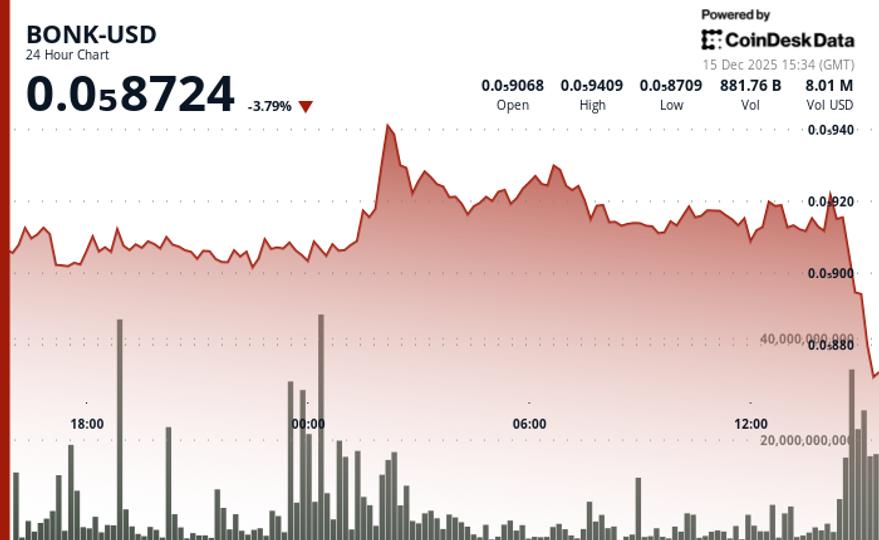 BONK Slides Toward Lower Range as Volatility Expands