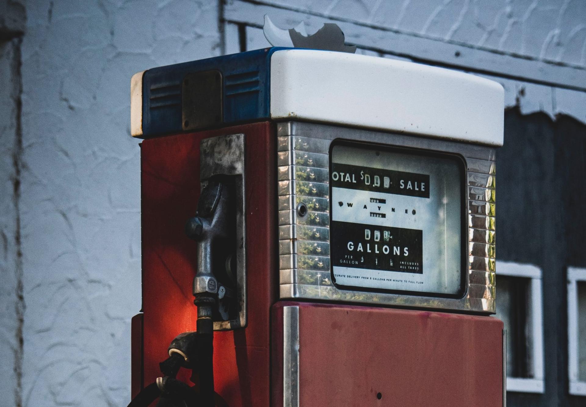 Retro gas pump representing gas limits on the Ethereum blockchain