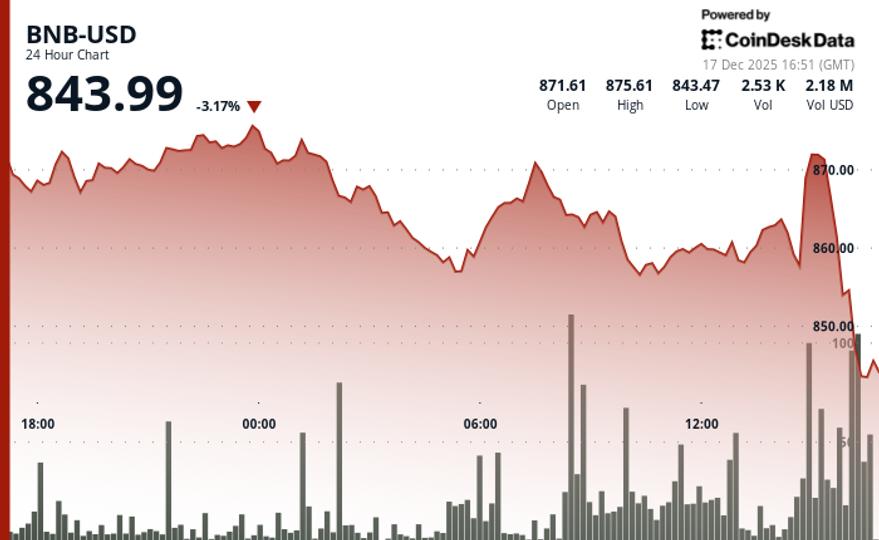 BNB drops nearly 3% to as bitcoin whipsaw and tech selloff hit crypto market BNB drops nearly 3% to as bitcoin whipsaw and tech selloff hit crypto market