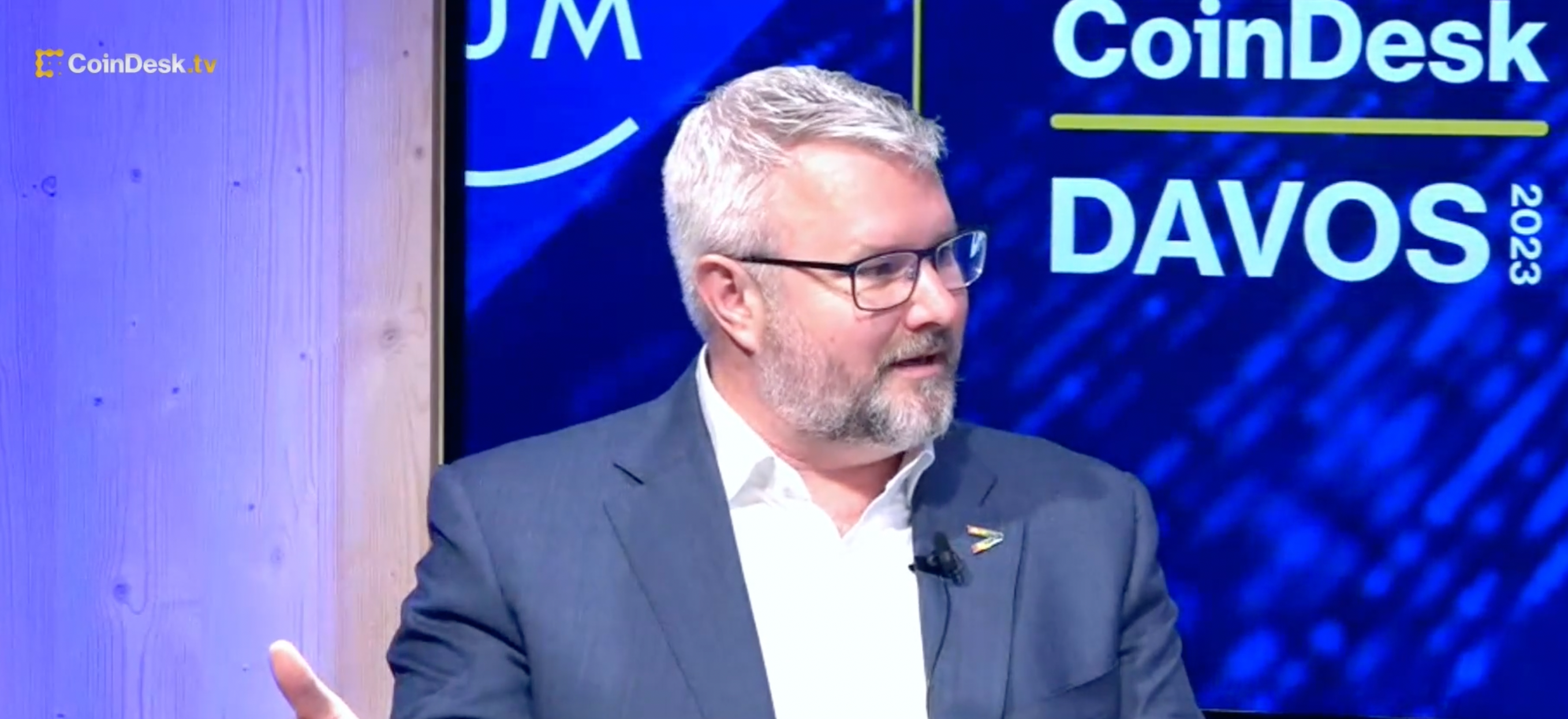 David Treat at the World Economic Forum in Davos, Switzerland (CoinDesk TV)