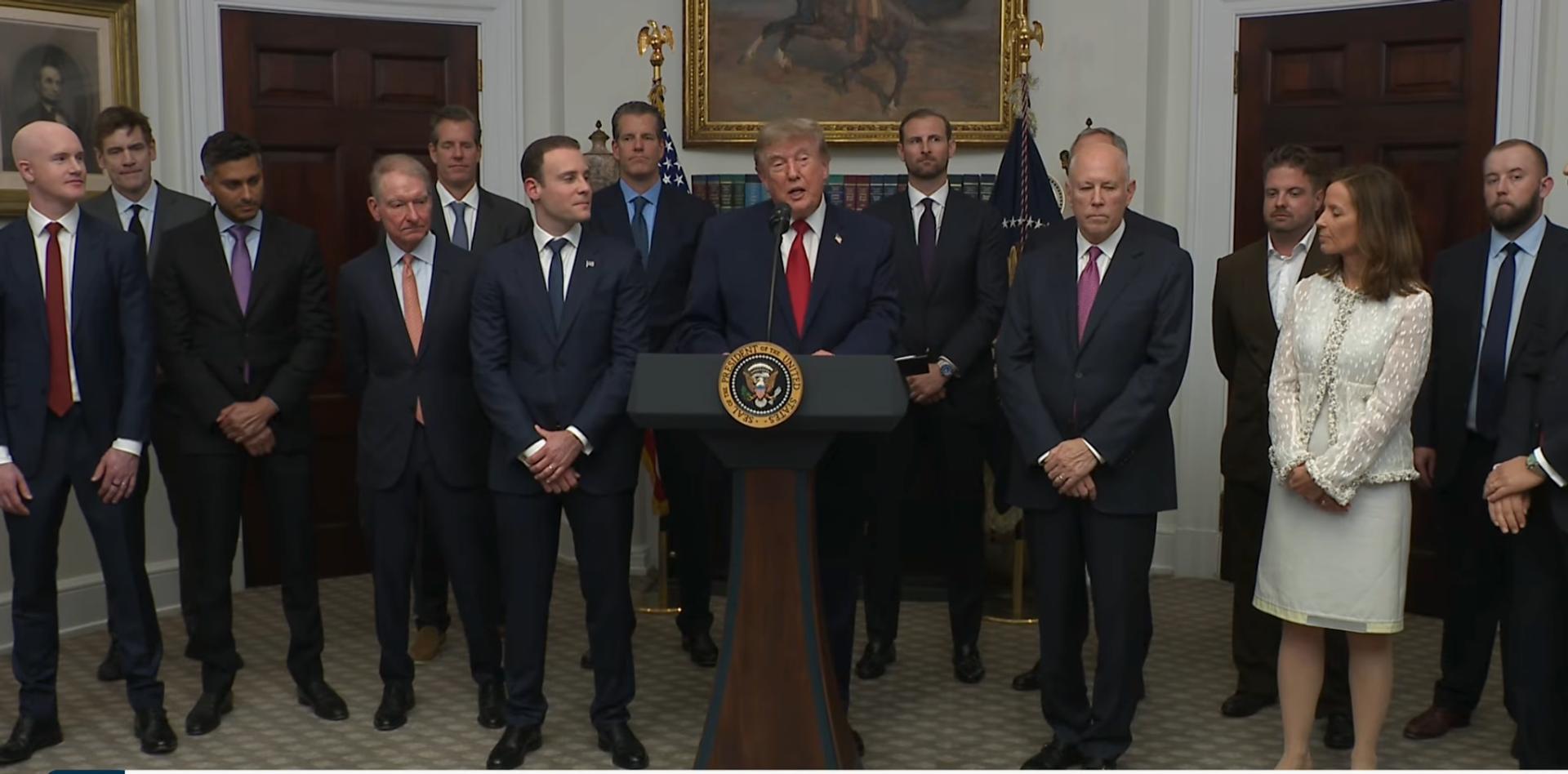 Trump pushes Congress to move on Clarity Act during White House crypto event