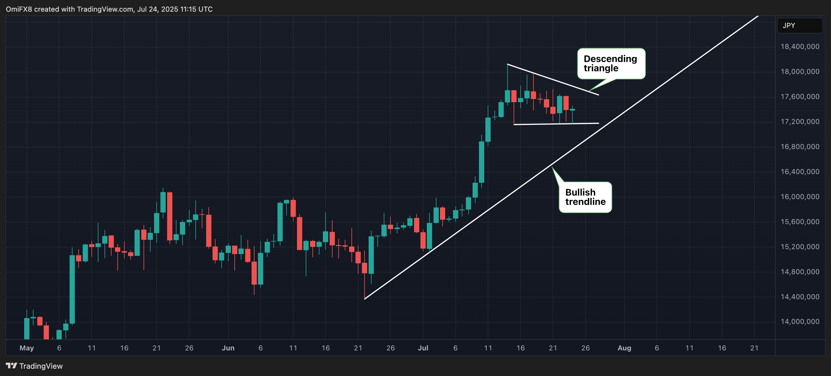 bitFlyer's BTC/JPY. (TradingView)