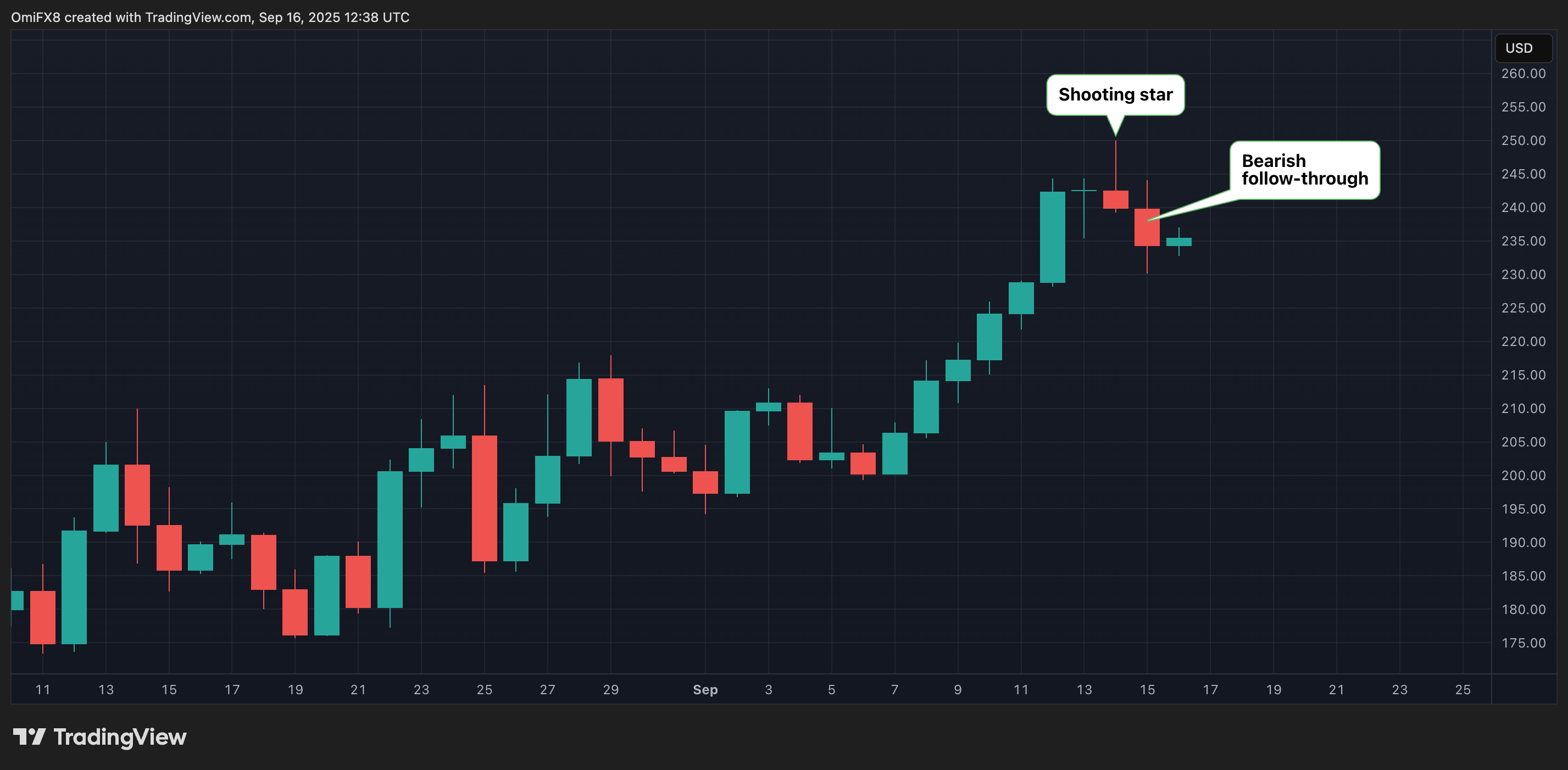 SOL's daily chart in candlesticks format. (TradingView/CoinDesk)