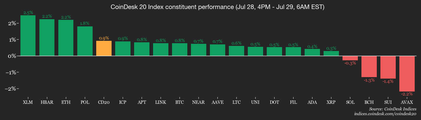 CoinDesk 20 members’ performance