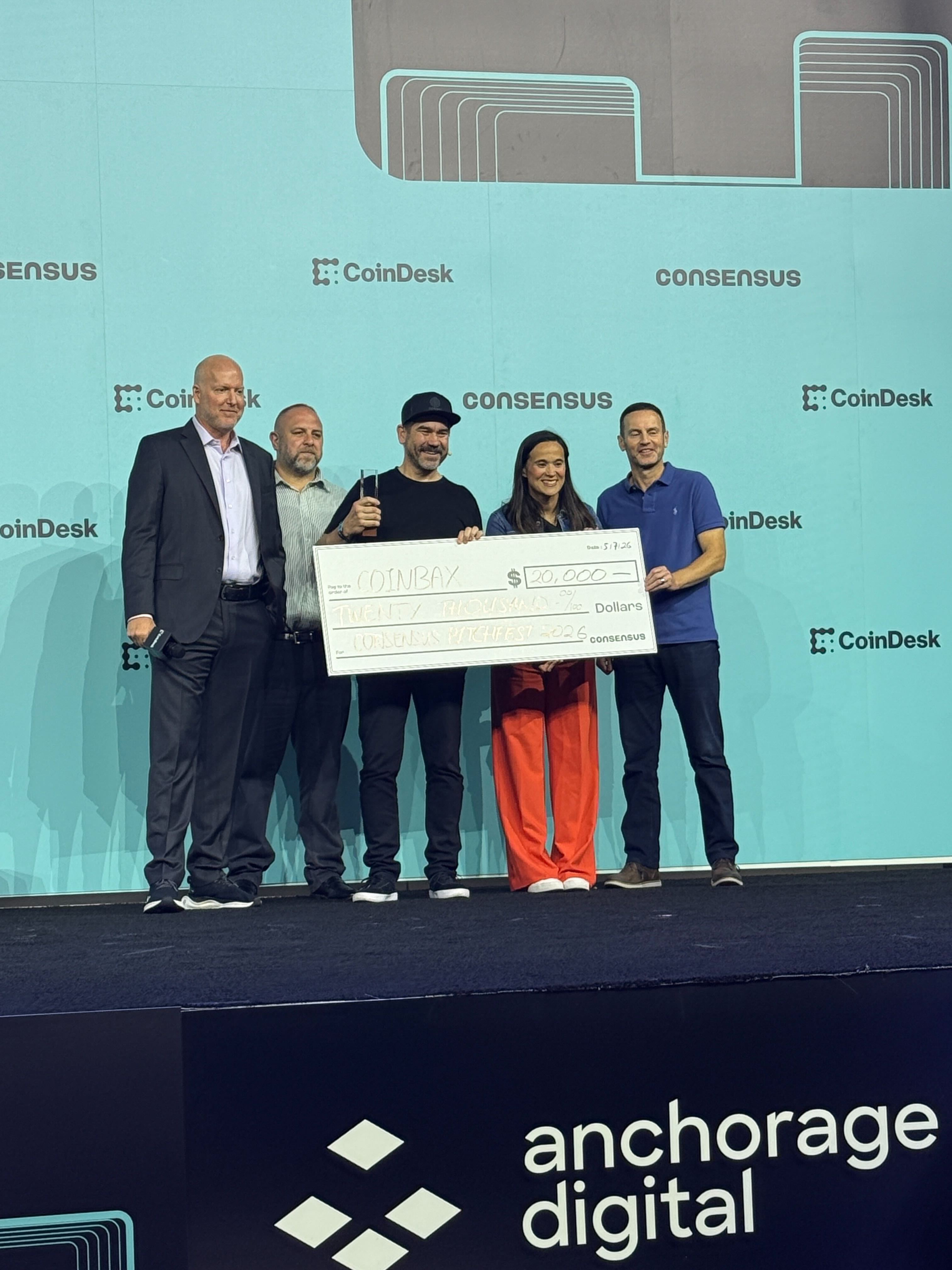 Coinbax wins $20,000 PitchFest prize at Consensus Miami for stablecoin compliance