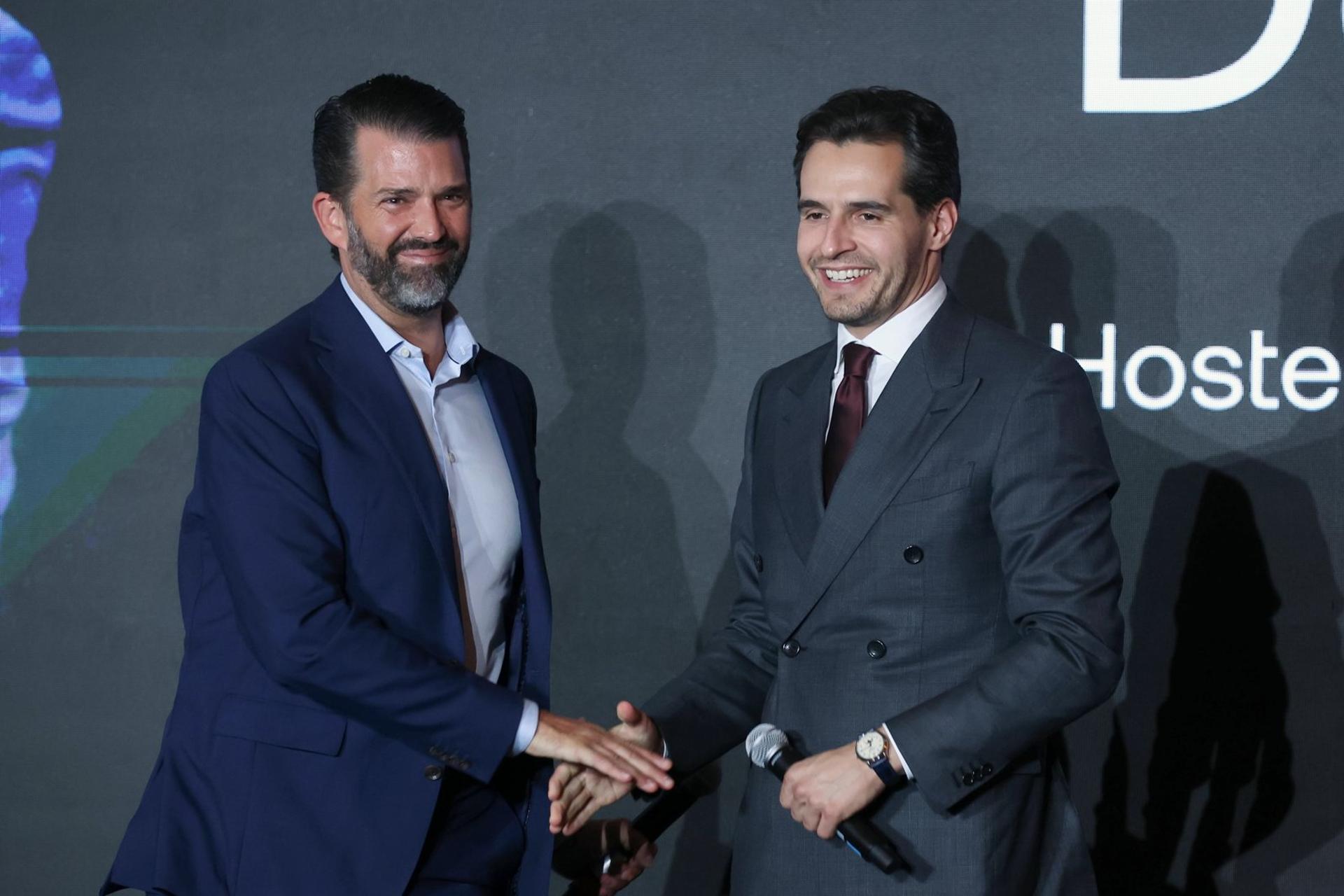 Antoni Trenchev and Donald Trump Jr. at Nexo event