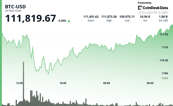 Bitcoin Consolidates Above $111,000 as Breakout Awaits Fresh Catalyst