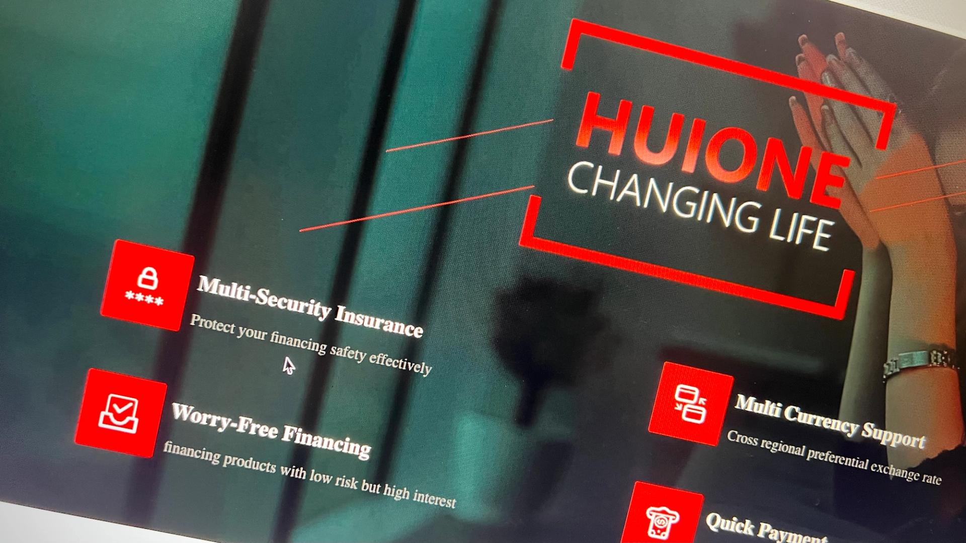 Screenshot of the Huione Group's website