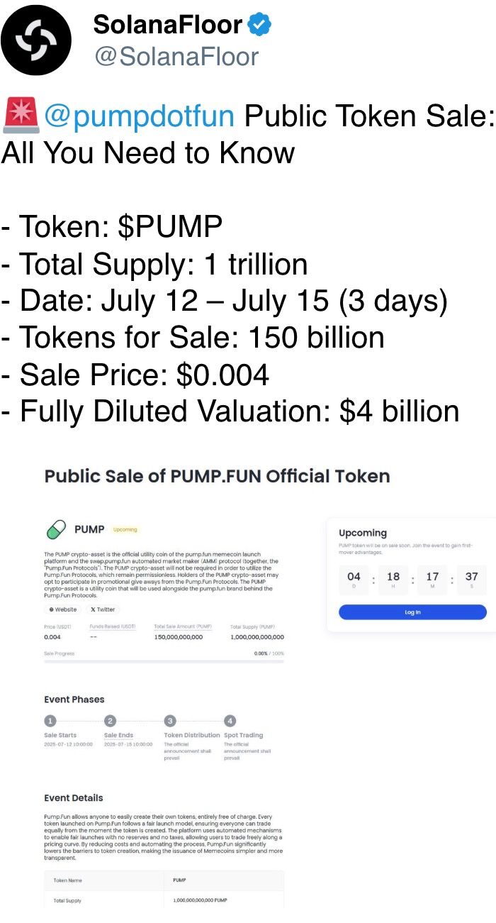 pumpdotfun  Public Token Sale: All You Need to Know