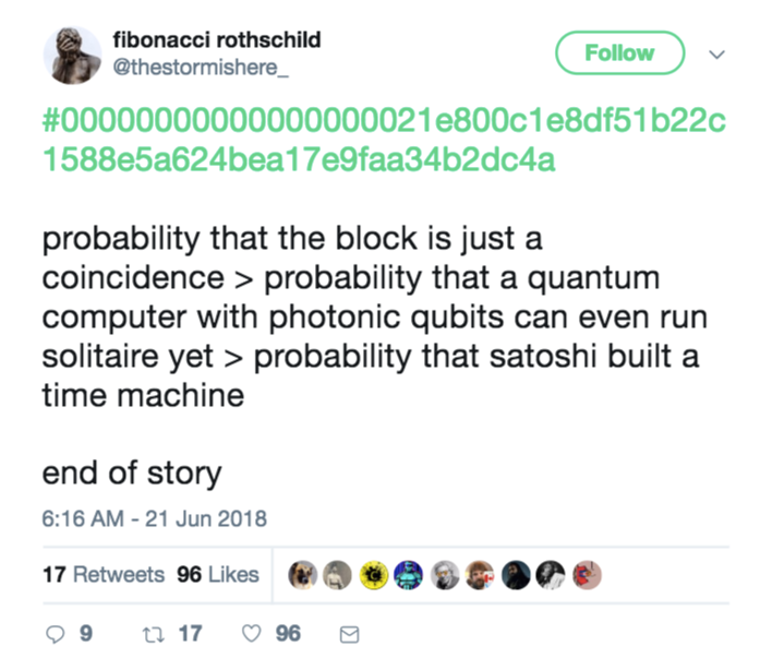 21e800: Bitcoin, Satoshi and the Mystery Twitter Is Obsessing Over