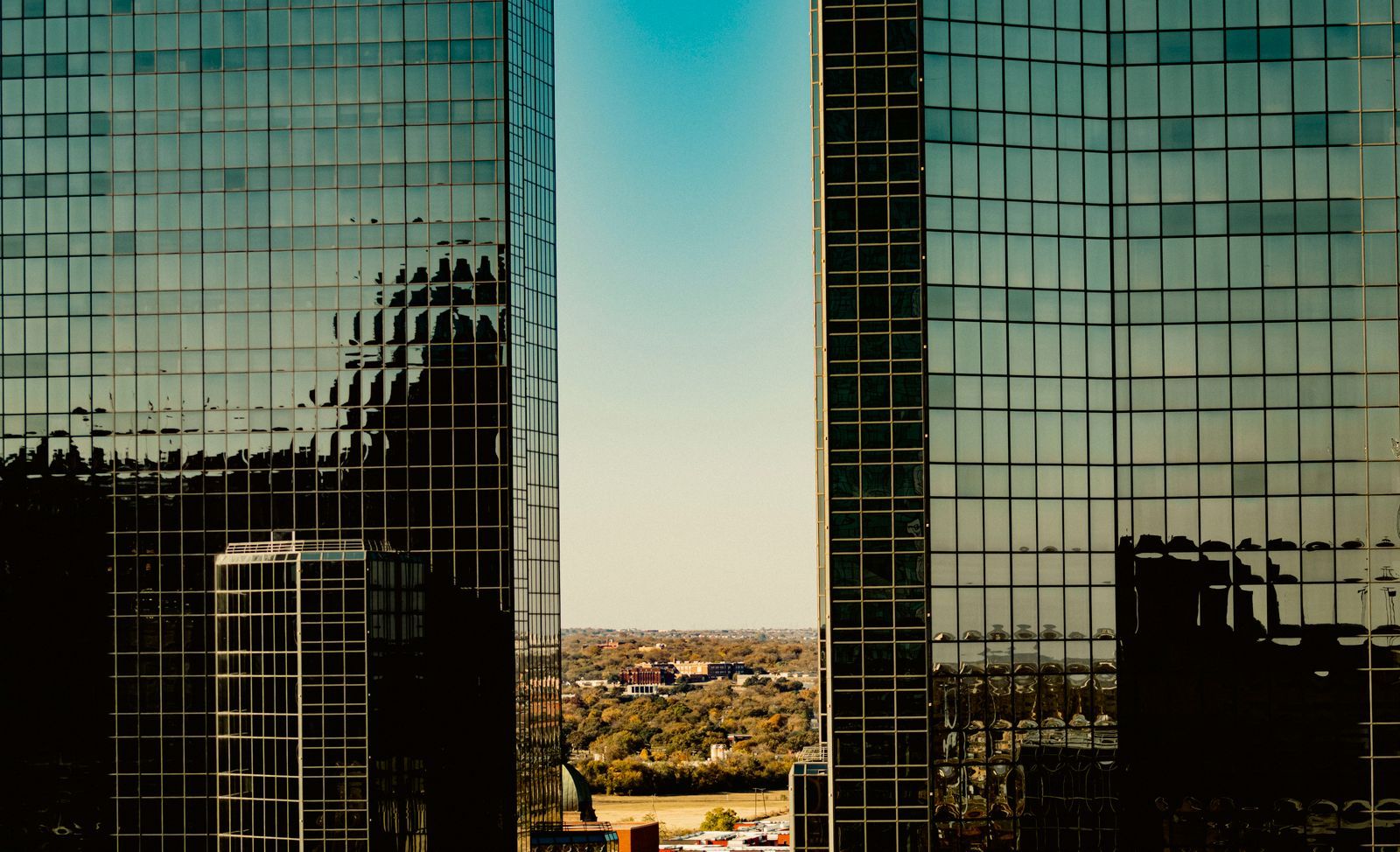 Downtown Fort Worth, Texas glass office towers