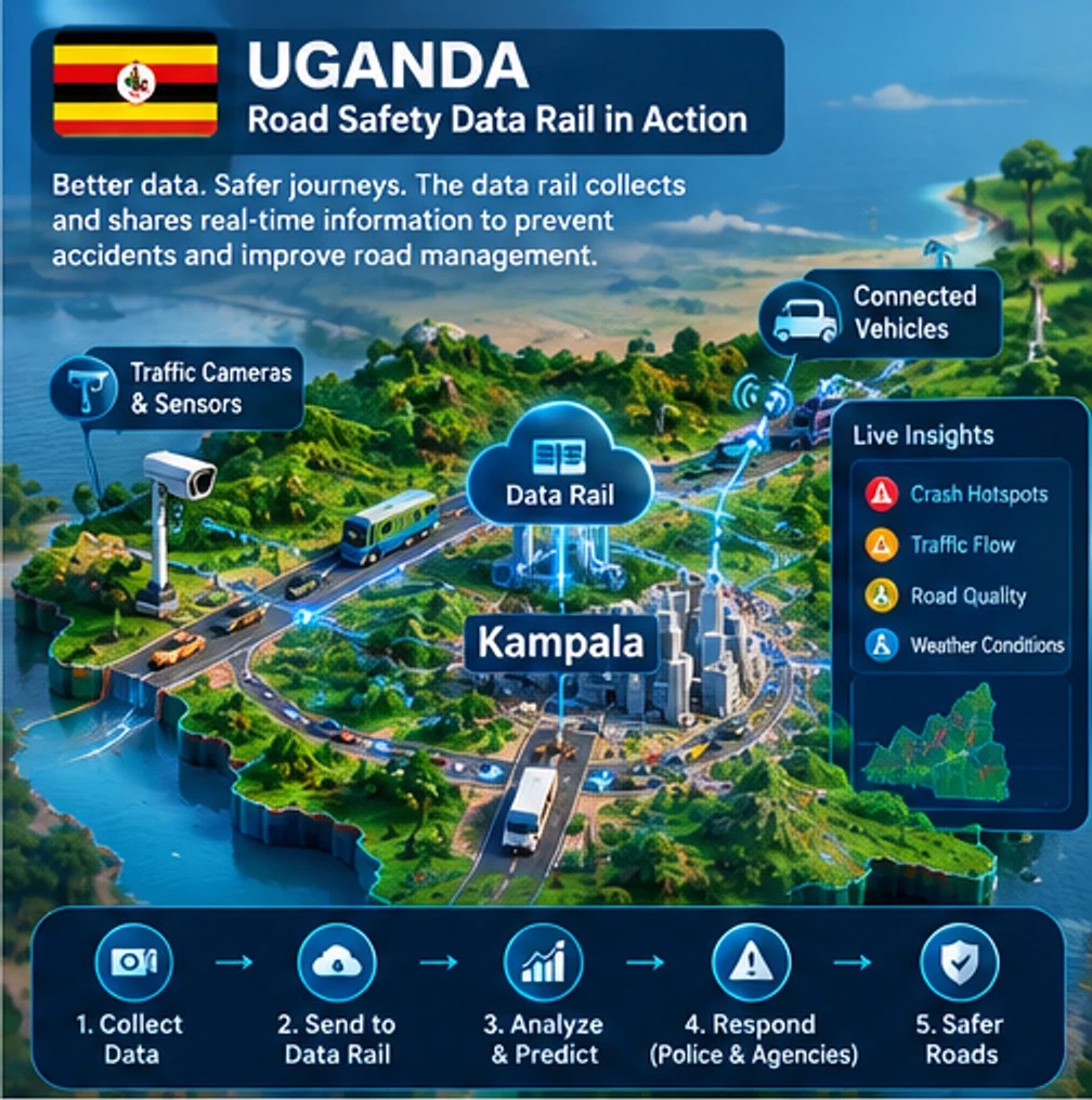 How the road safety data rail was applied in Uganda