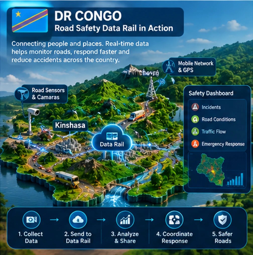 How the road safety data rail was applied in DR Congo