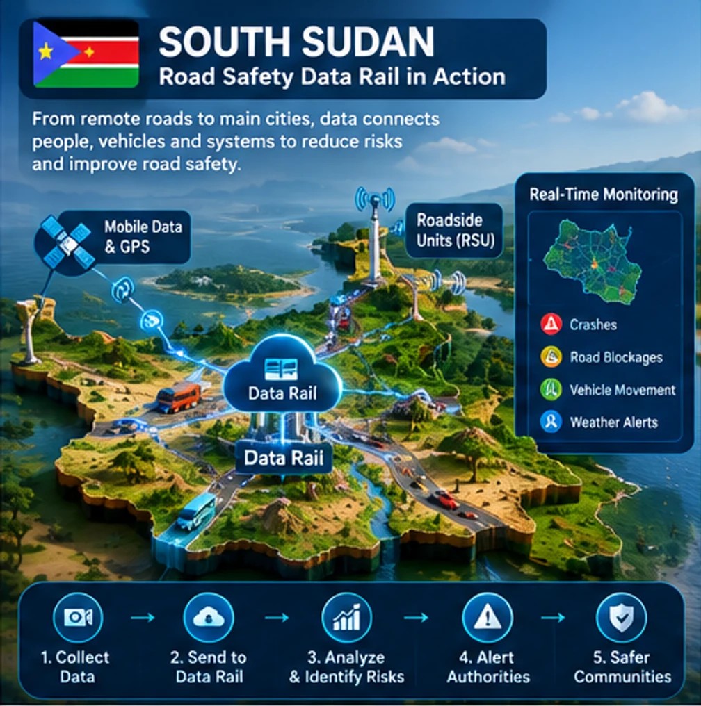 How the road safety data rail was applied in South Sudan
