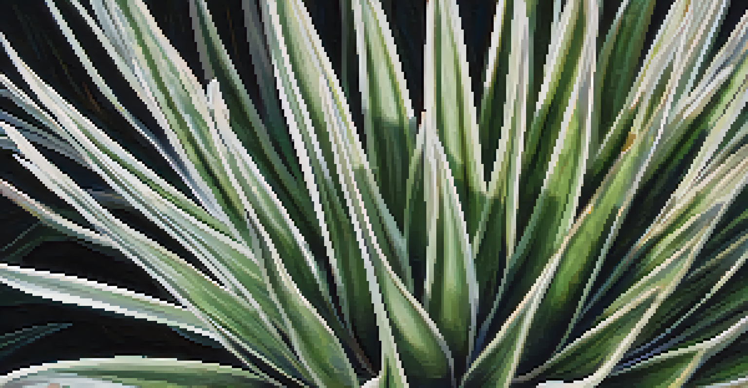 A close-up of a Hawaiian silversword plant with intricate silvery-green leaves against a blurred garden backdrop.