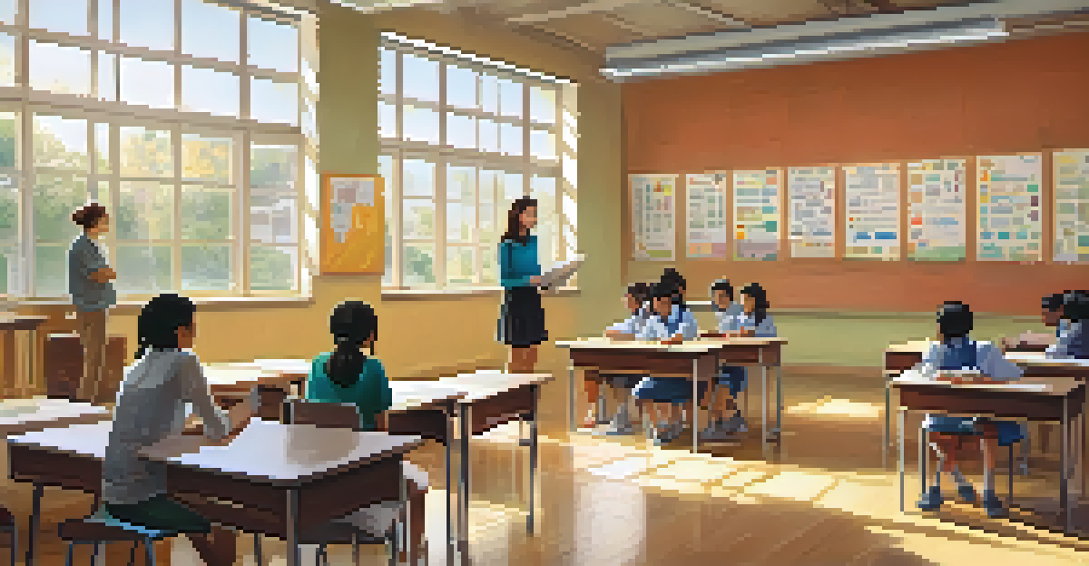 International students participating in a language immersion program in a bright classroom.