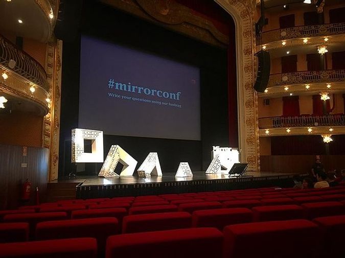 The stage for MirrorConf2017.